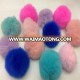 Zhenbo Custom 5.5cm Colorful Faux Rabbit Fur Comfortable Pompom Ball For Keychain DIY Supplier